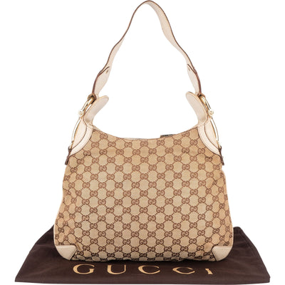 Gucci Monogram GG Horsebit Hobo Shoulder Bag
