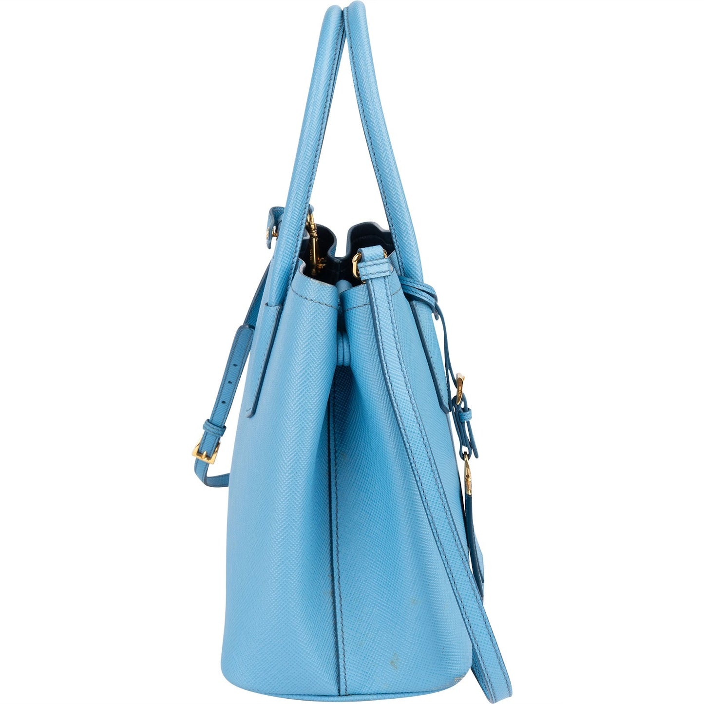Prada Saffiano Leather Small Double Handbag