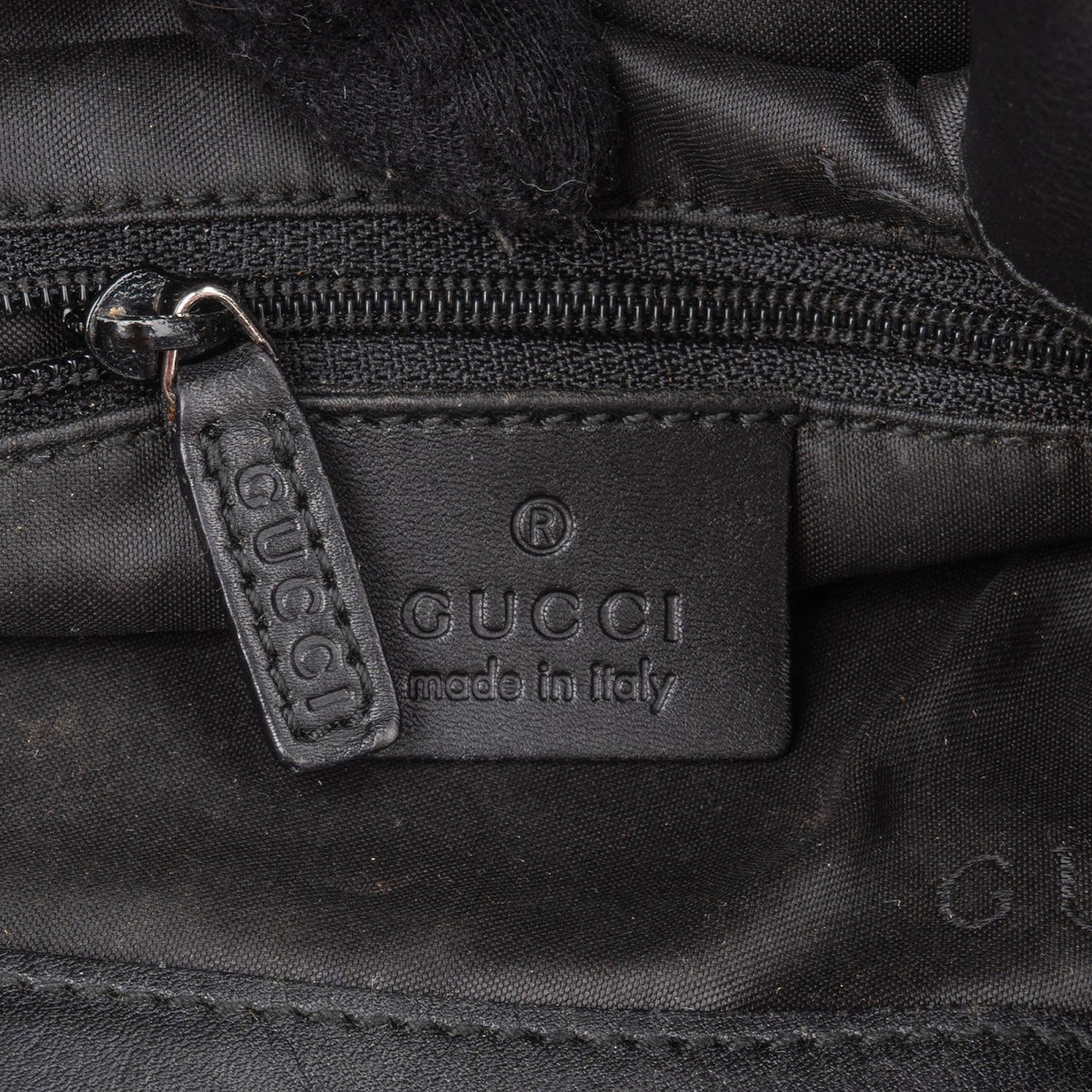 Gucci Monogram GG Canvas Bamboo Handle Shoulder Handbag