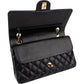 Chanel Quilted Lambskin CC Medium Double Flap Shoulder Bag