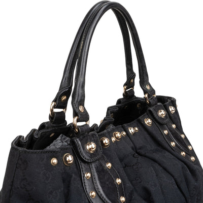 Gucci Monogram GG Canvas Studded Hysteria Tote Handbag