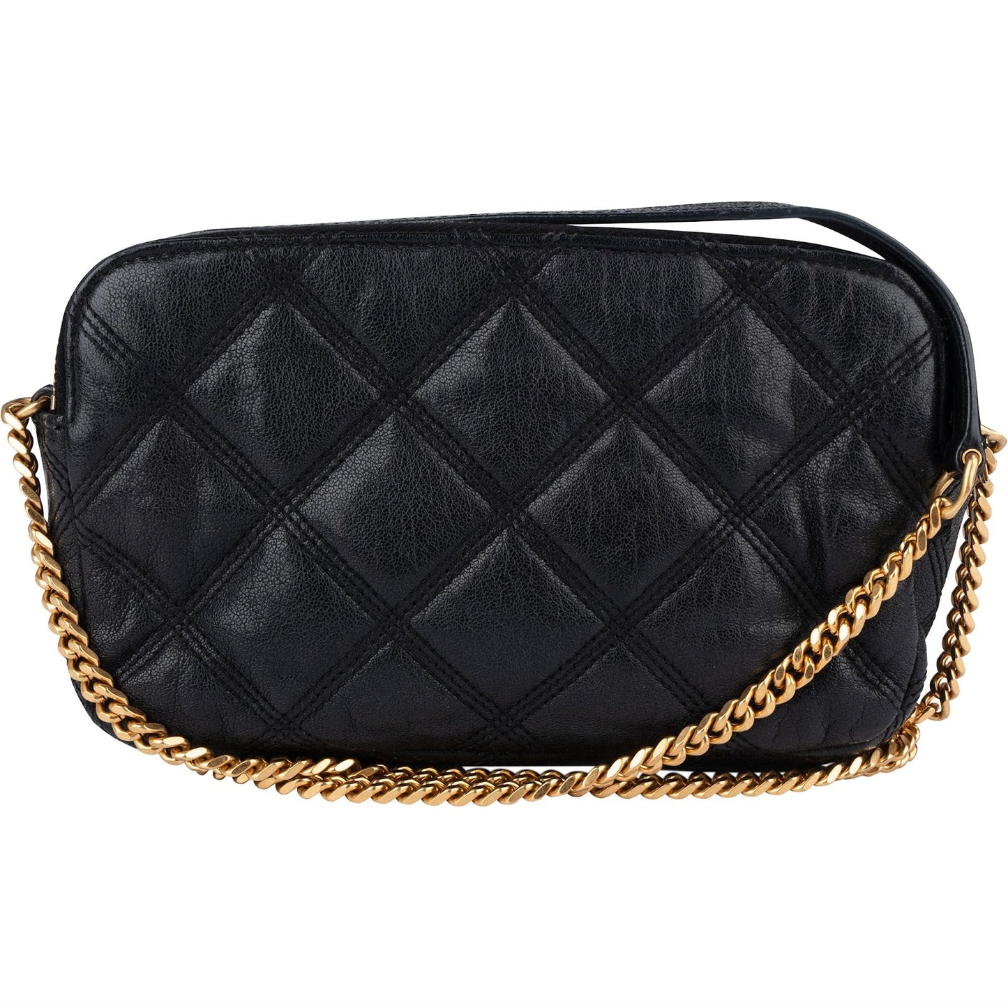Saint Laurent Black Quilted Leather Becky Crossbody Bag