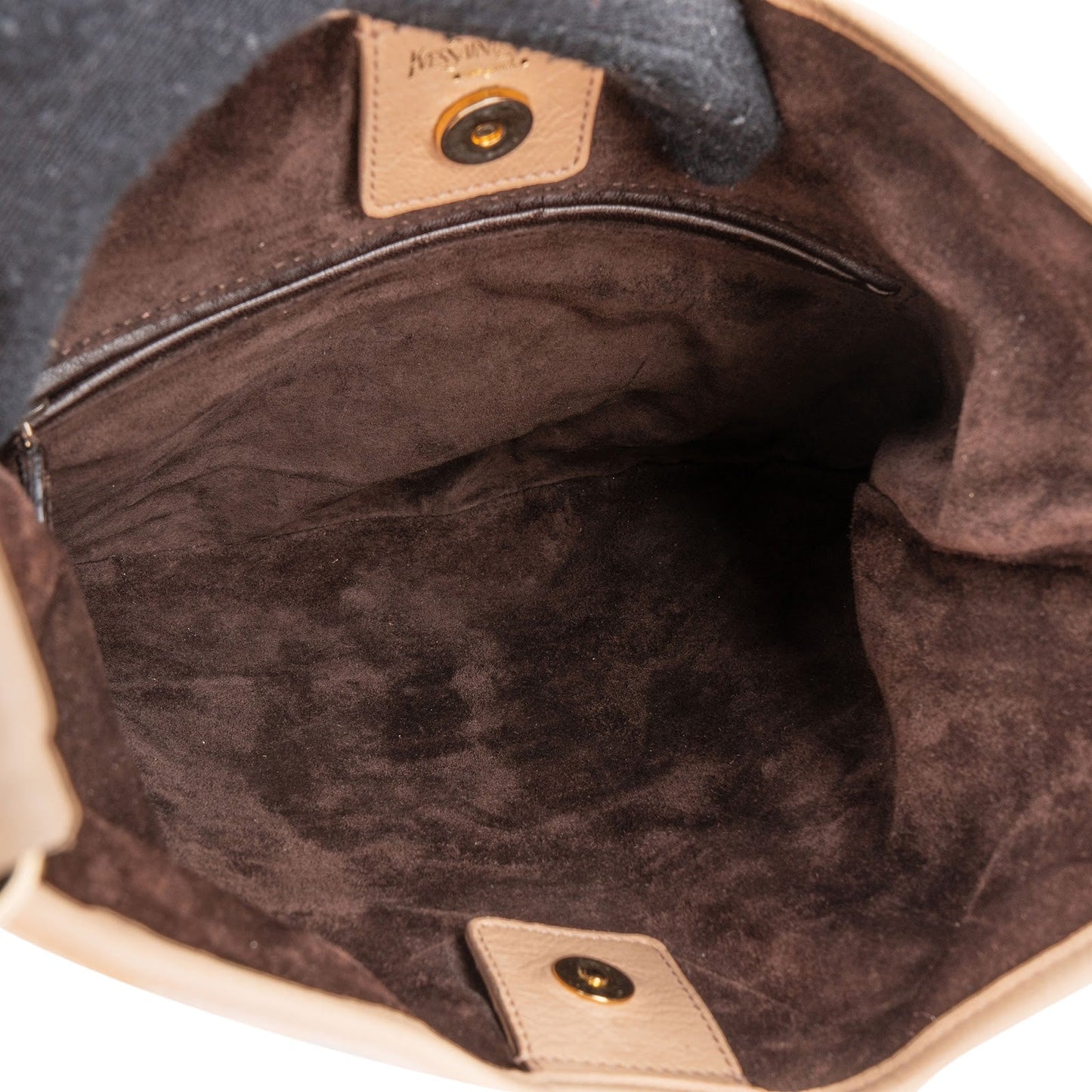 Yves Saint Laurent Leather Rive Gauche Ruffle Hobo Shoulder Bag