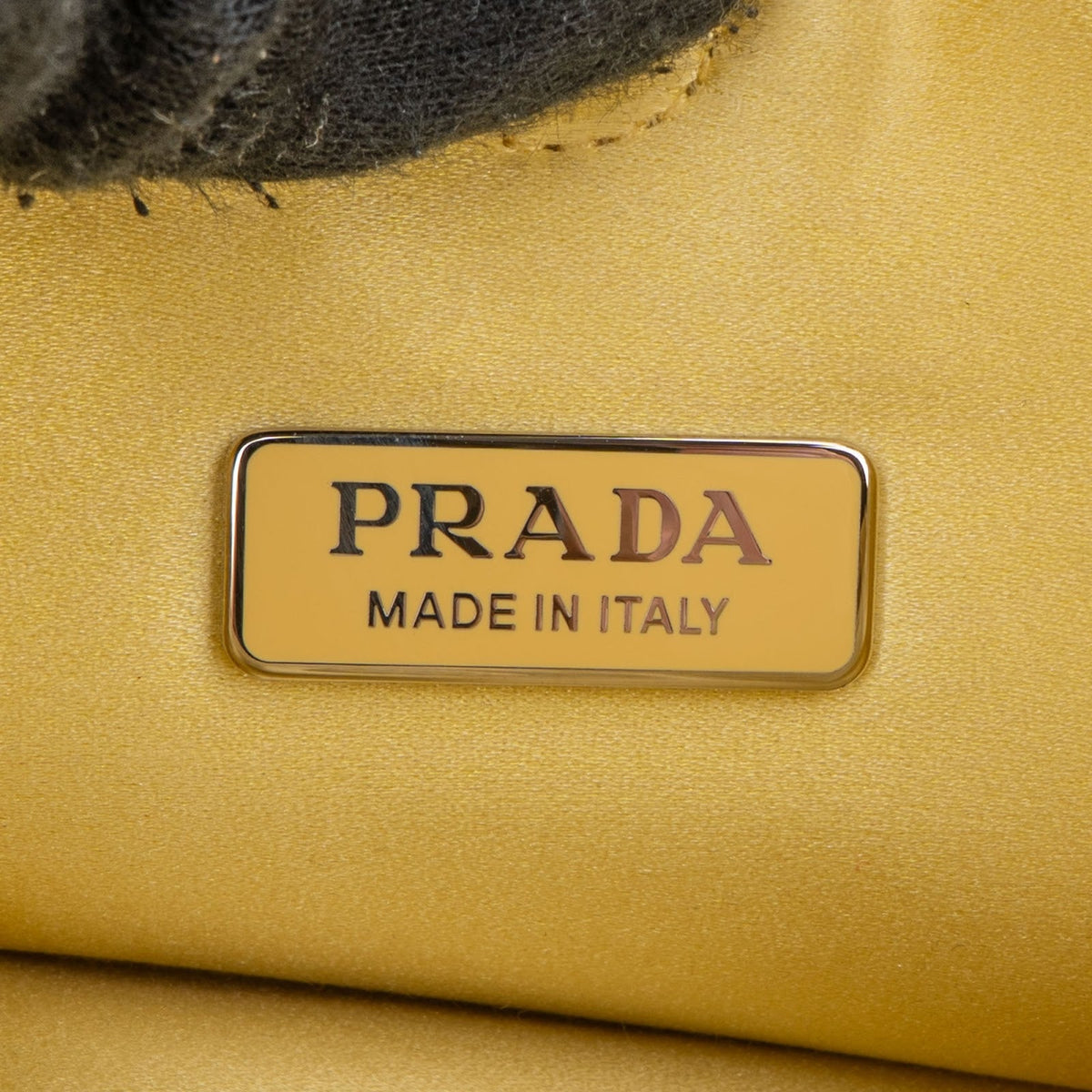 Prada Crystal Embellished Satin Small Tote Handbag