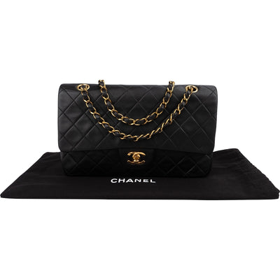 Chanel Quilted Lambskin 24K Gold Medium Double Flap Shoulder Bag
