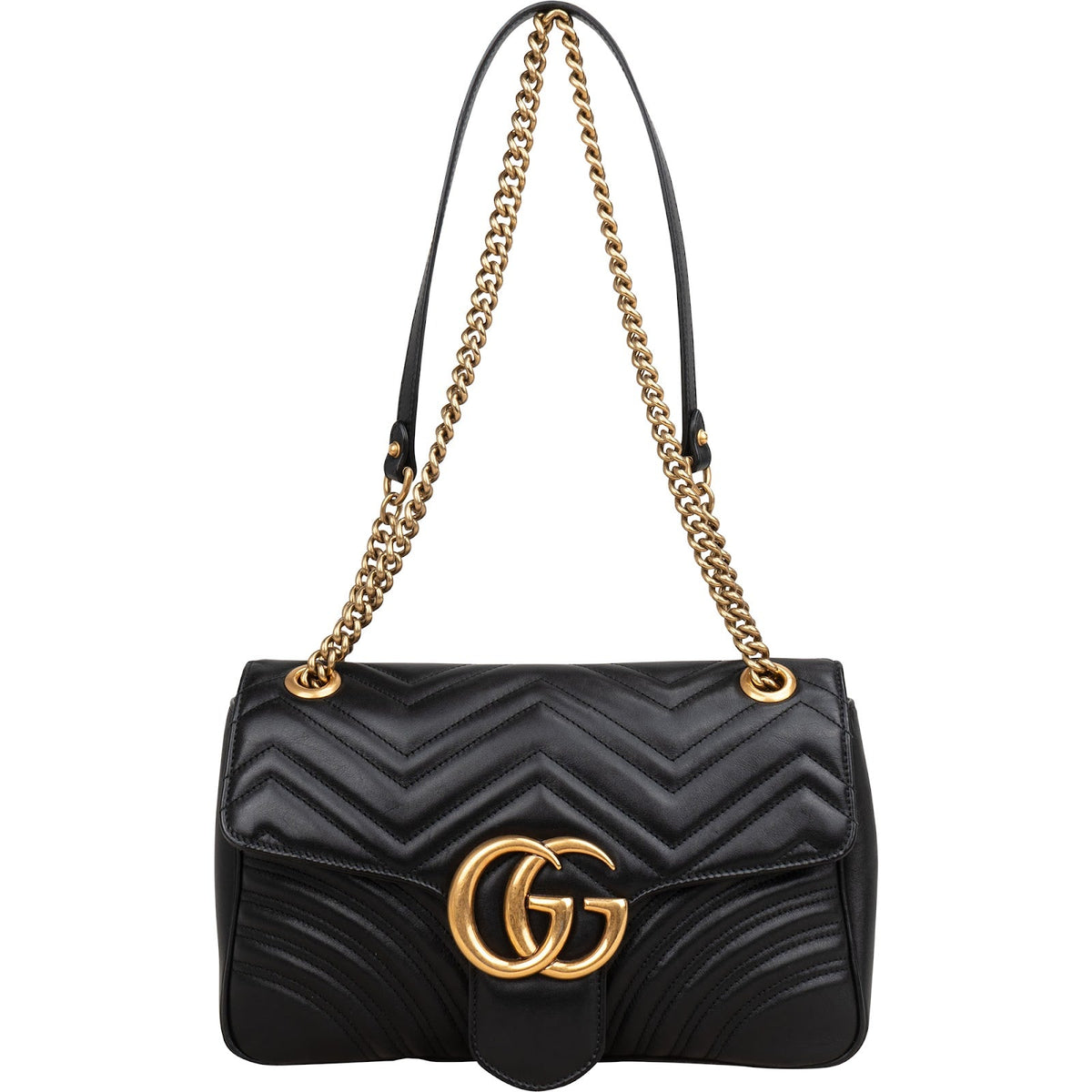 Gucci Matelassé Leather GG Large Marmont Shoulder Crossbody Bag