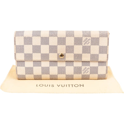 Louis Vuitton Monogram Damier Azur Canvas Sarah Wallet