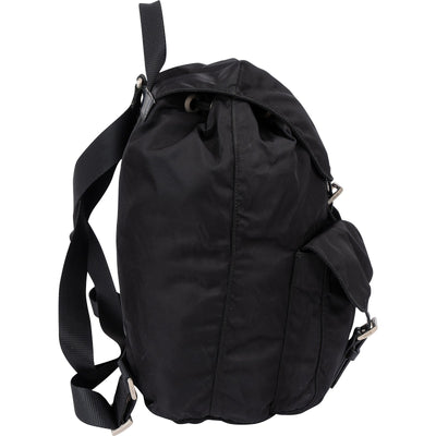 Prada Black Nylon Triangle Backpack