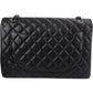 Chanel Quilted Caviar Leather Palladium Maxi Single Flap Crossbody Bag