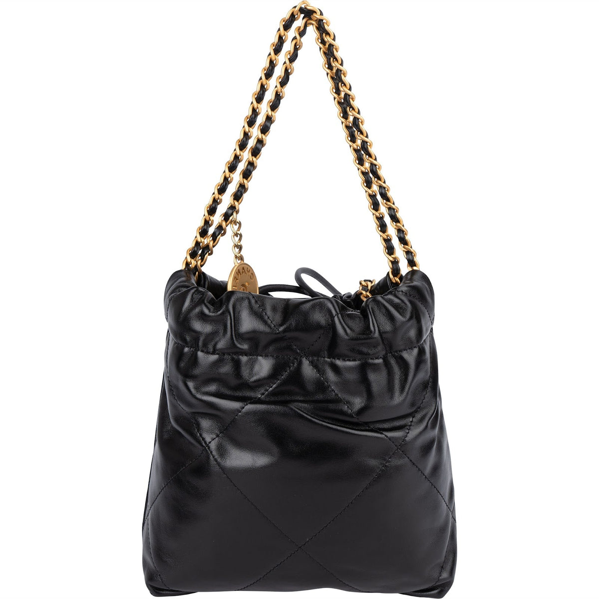 Chanel 22 Stitching Lambskin Small Drawstring Bag Handbag