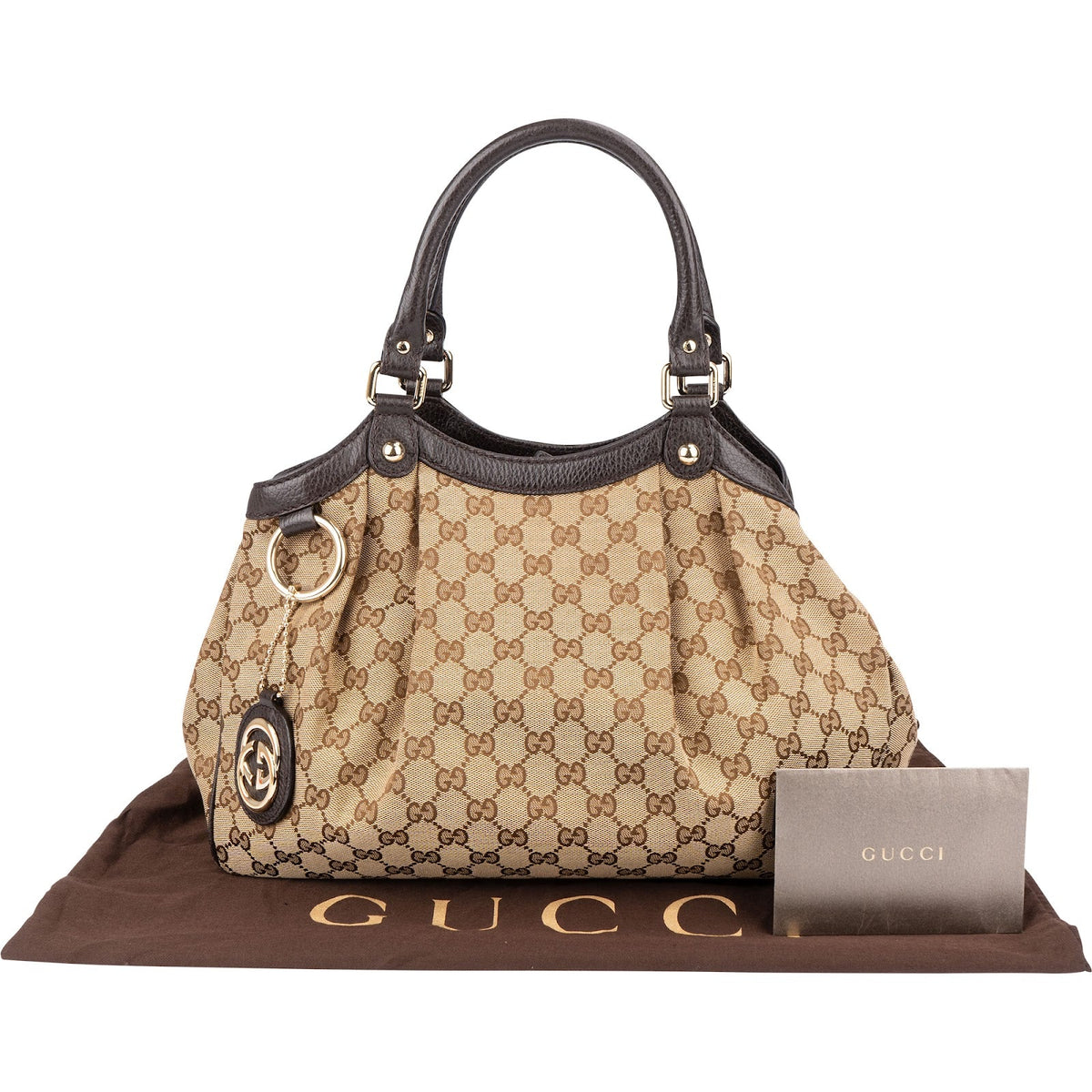 Gucci Monogram GG Canvas Sukey Hobo Handbag