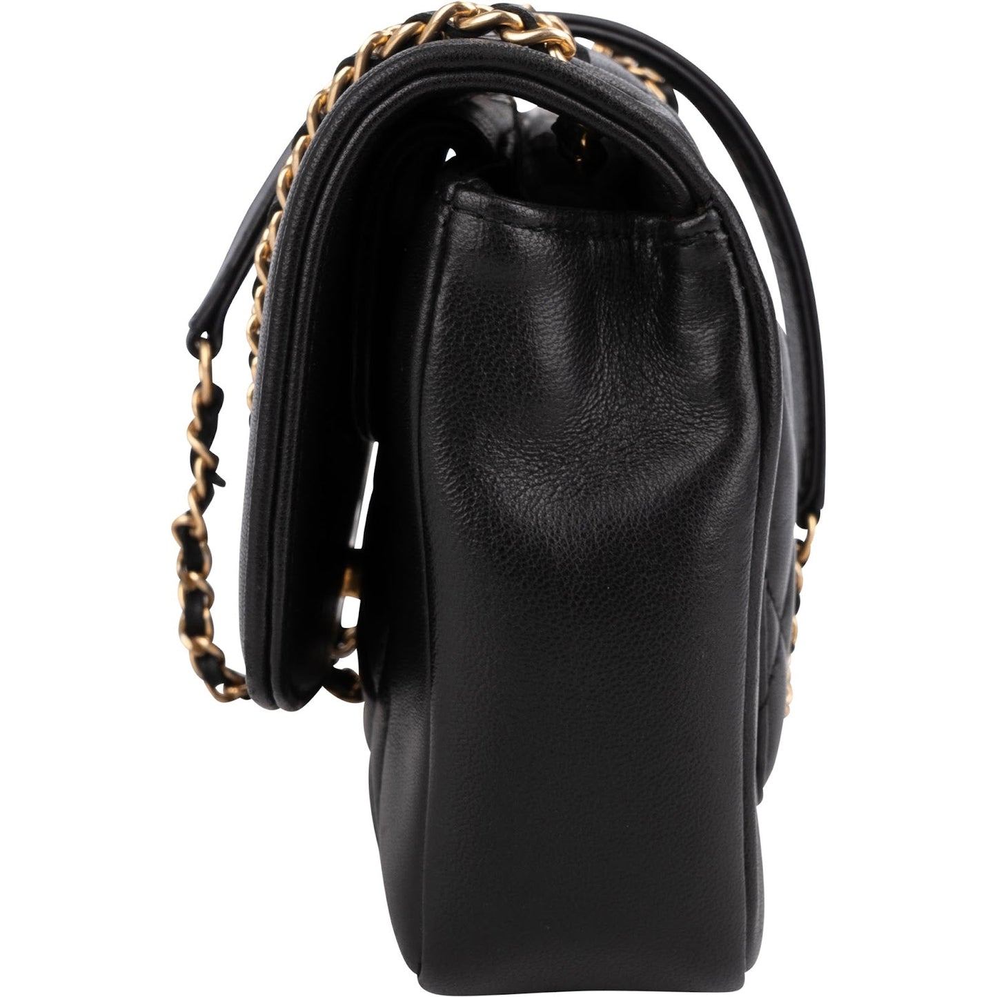 Chanel Quilted Lambskin Diana New Collection Single Flap Crossbody Bag