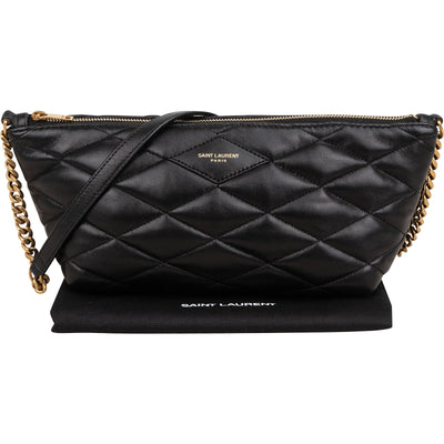 Saint Laurent Quilted Lambskin Sade Pochette Shoulder Bag