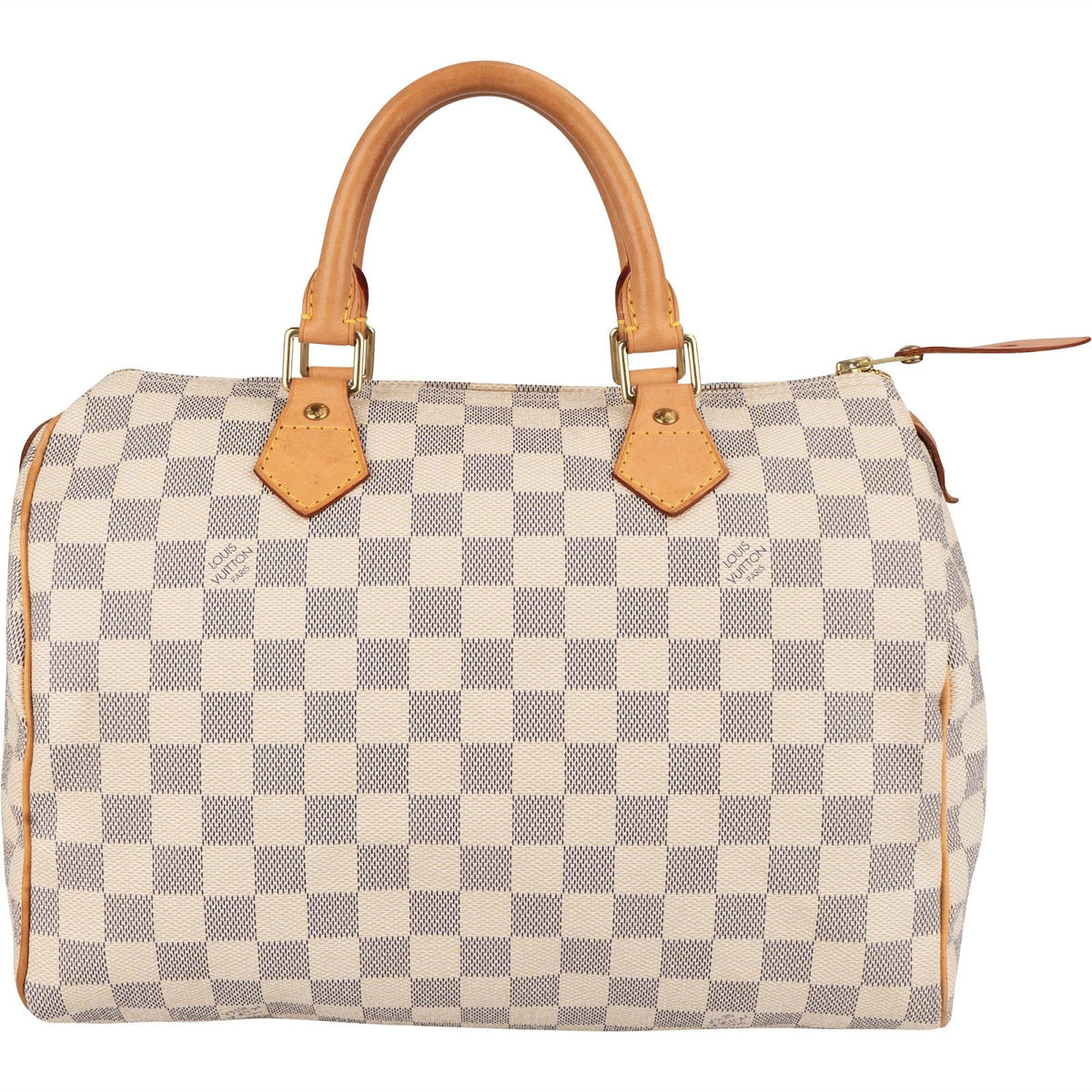 Louis Vuitton Speedy 30 aus Damier Azur Canvas – Vorderansicht
