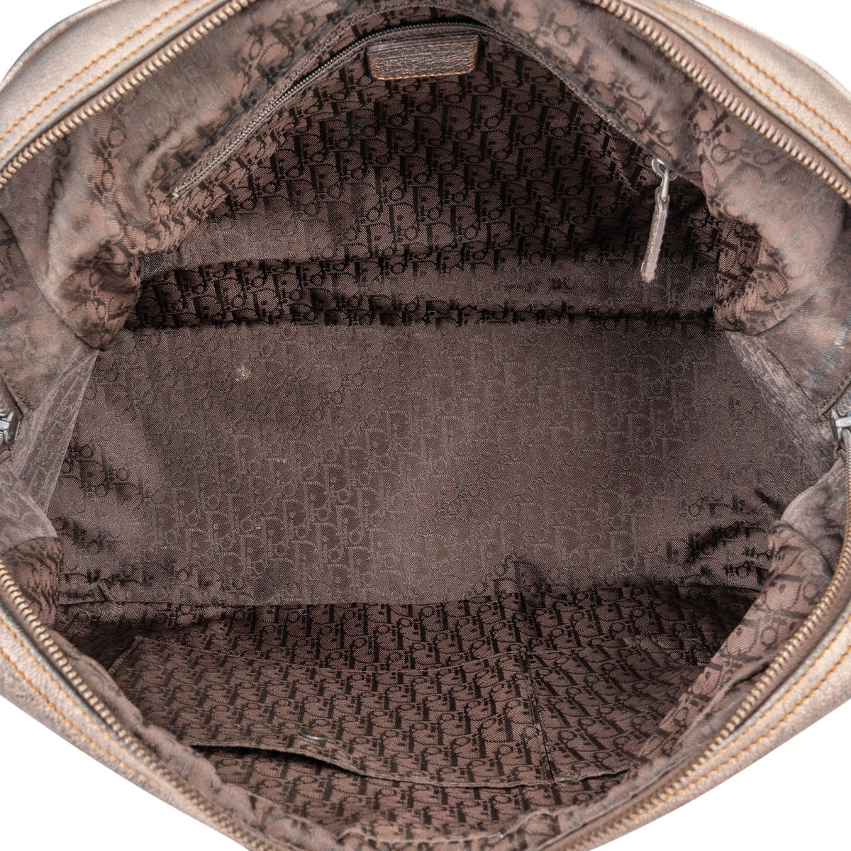 Christian Dior Metallic Leather Gaucho Saddle Handbag