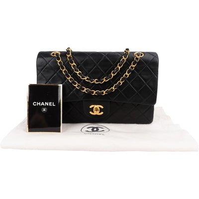 Chanel Quilted Lambskin 24K Gold Medium Double Flap Shoulder Bag