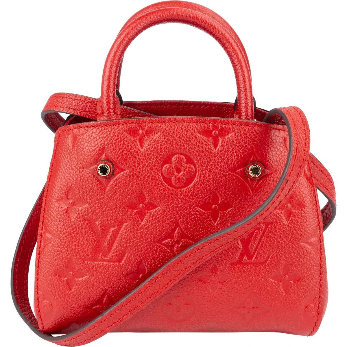 Louis Vuitton Leather Monogram Empreinte Nano Montaigne Crossbody Handbag