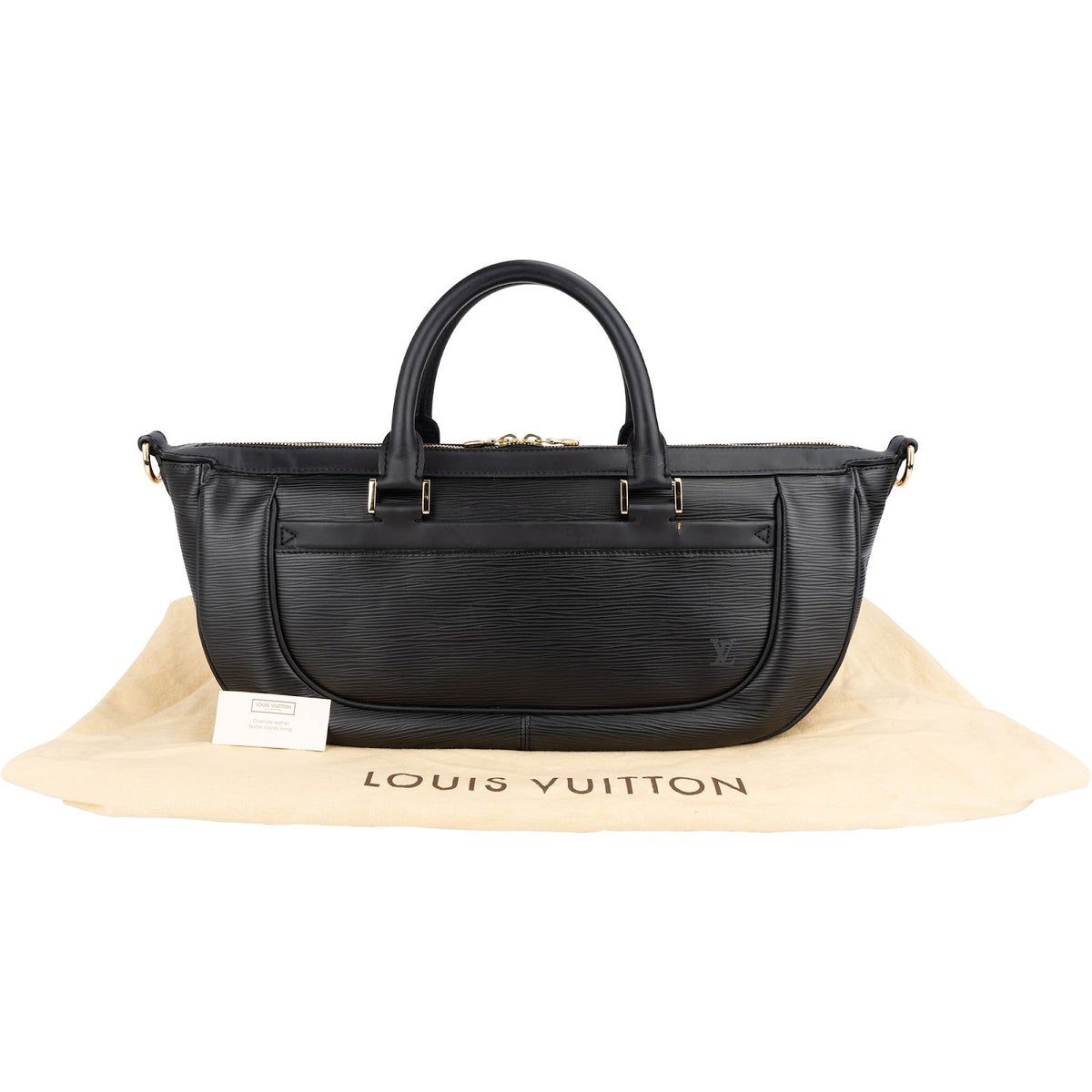 Louis Vuitton Noir Epi Leather Dhanura MM Handbag