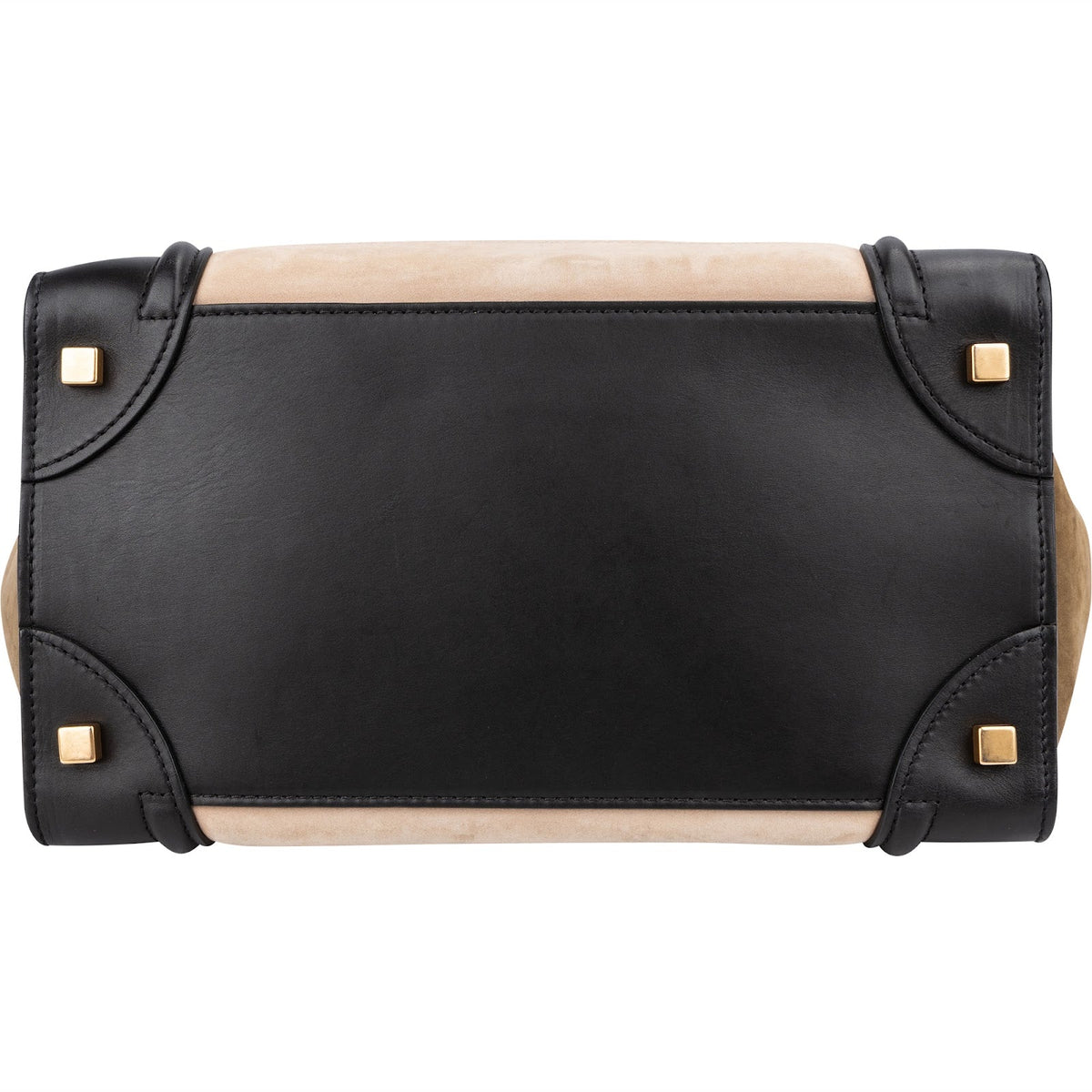 Céline Suede Tricolor Leather Luggage Handbag