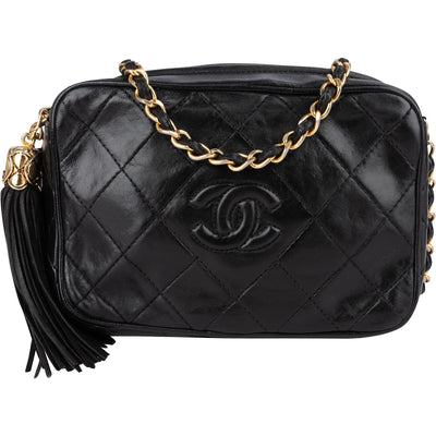 Chanel Quilted Lambskin CC Camera Crossbody Bag