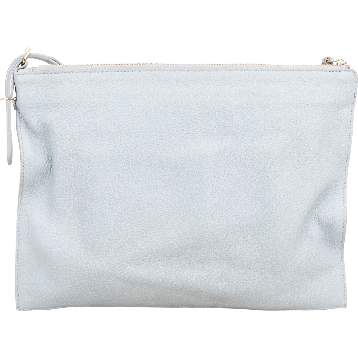 Balenciaga Light Blue Pebbled Leather City Clutch