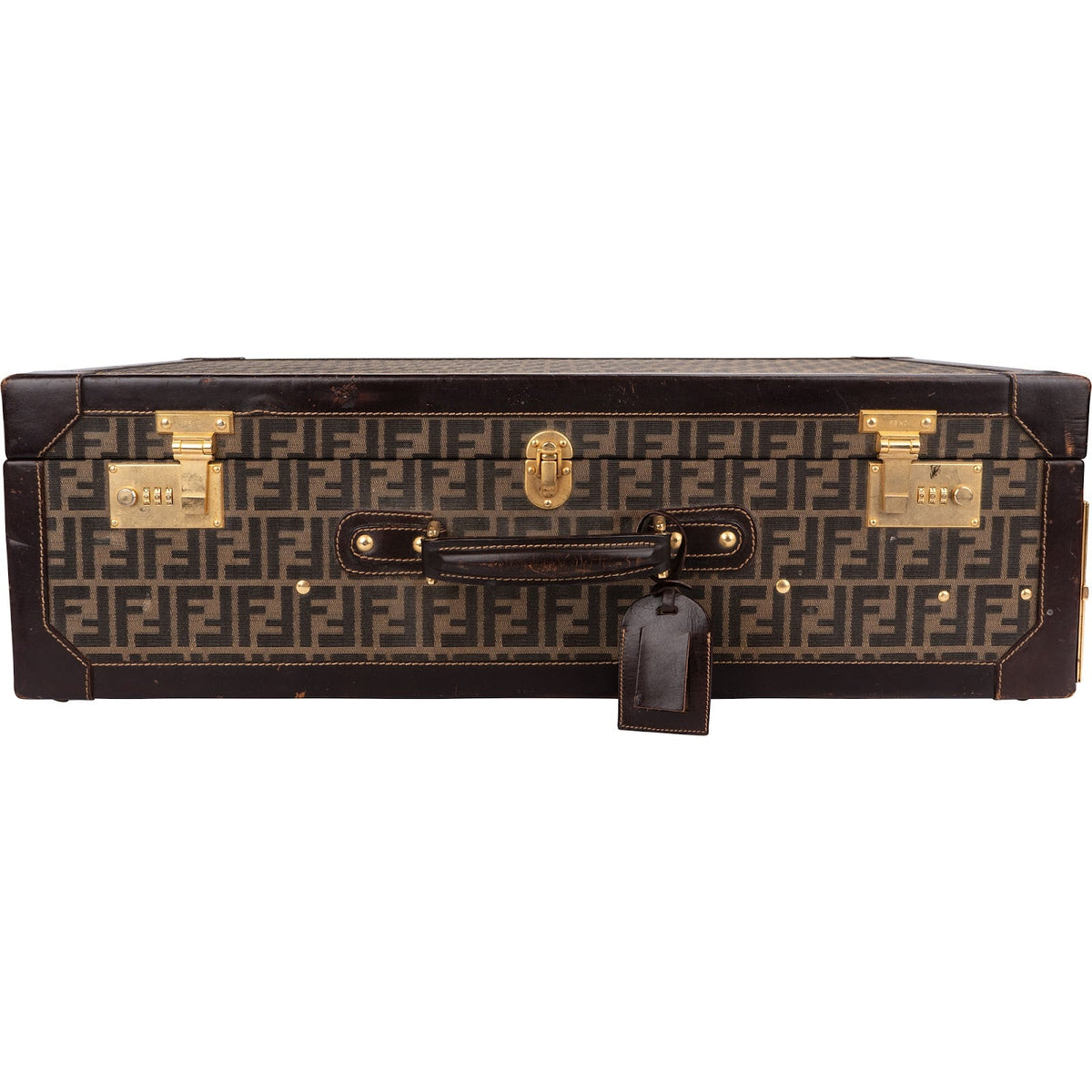 Fendi Monogram Zucca Canvas Vintage Suitcase Koffer