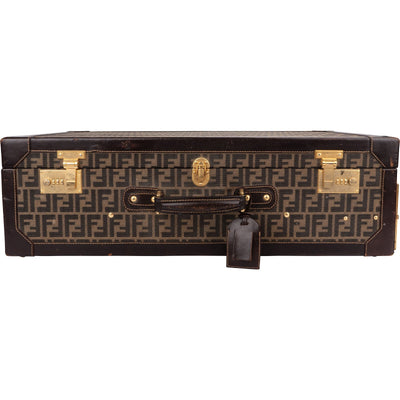 Fendi Monogram Zucca Canvas Vintage Suitcase Koffer