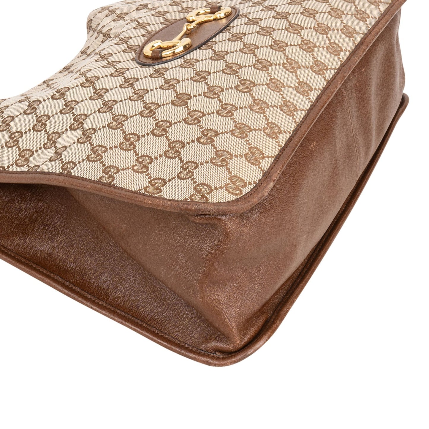 Gucci Monogram GG Supreme Canvas Horsebit Tote Shoulder Bag
