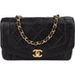 Chanel Quilted Lambskin 24K Gold Diana Single Flap Crossbody Bag