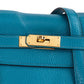 Hermès Bleu Izmir Clemence Leather Kelly 32 Handbag