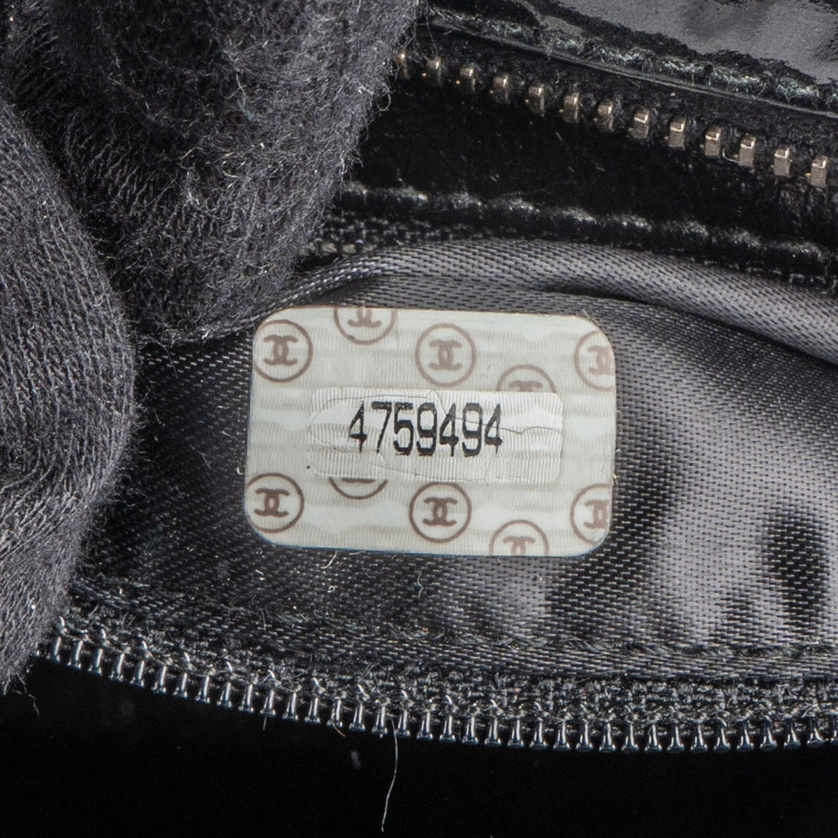 Chanel Quilted Patent Leather CC Small Tote Handbag