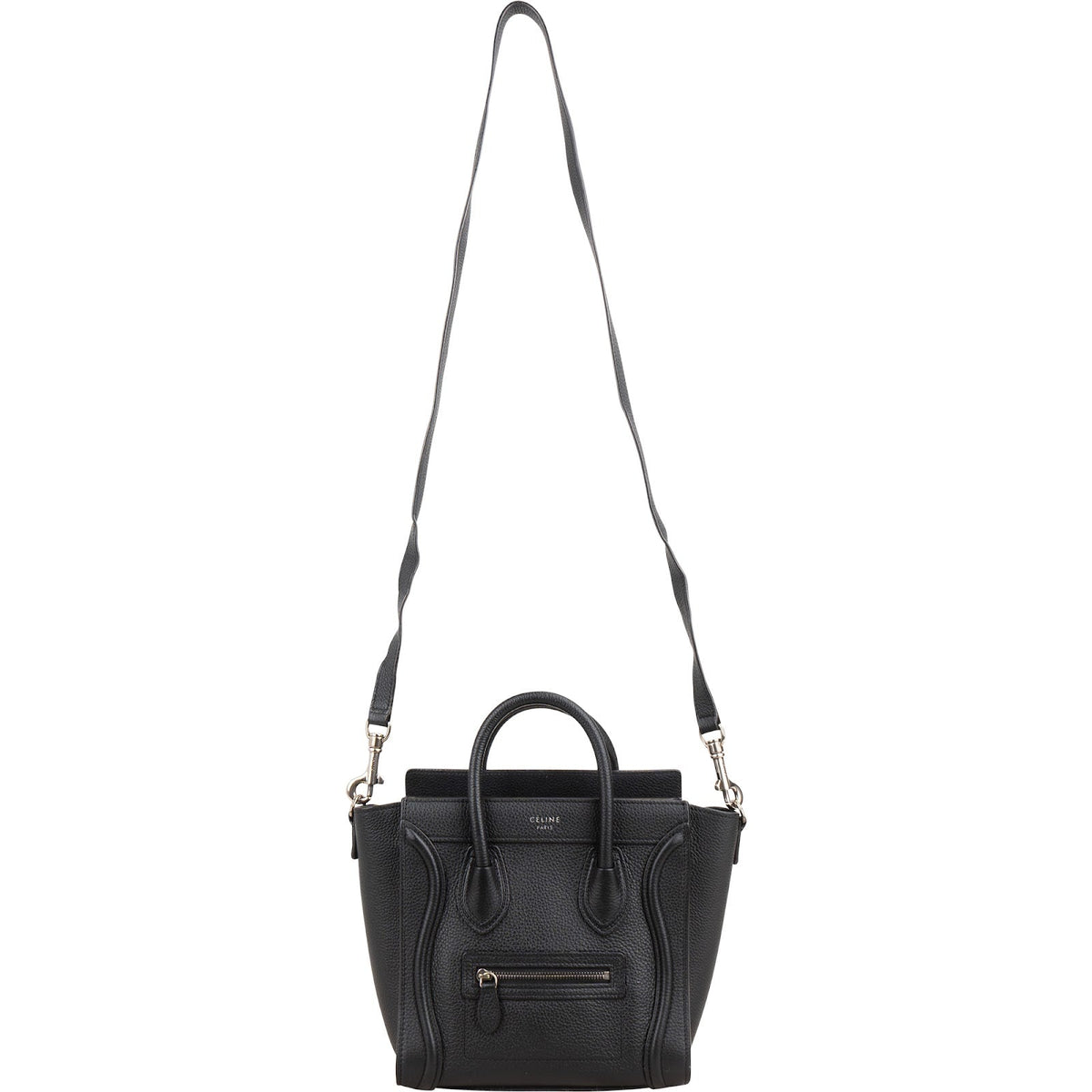 Céline Grained Calfskin Luggage Crossbody Handbag