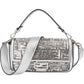 Fendi FF Sequin Embroidered Monogram Baguette Shoulder Handbag