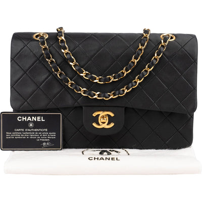 Chanel Quilted Lambskin 24K Gold Medium Double Flap Shoulder Bag