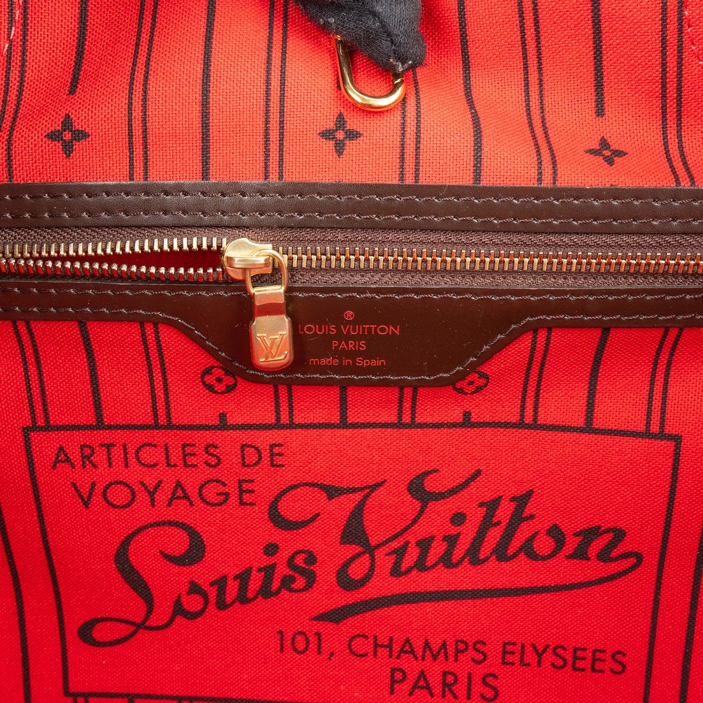 Louis Vuitton Monogram Damier Ebene Neverfull MM Shoulder Bag