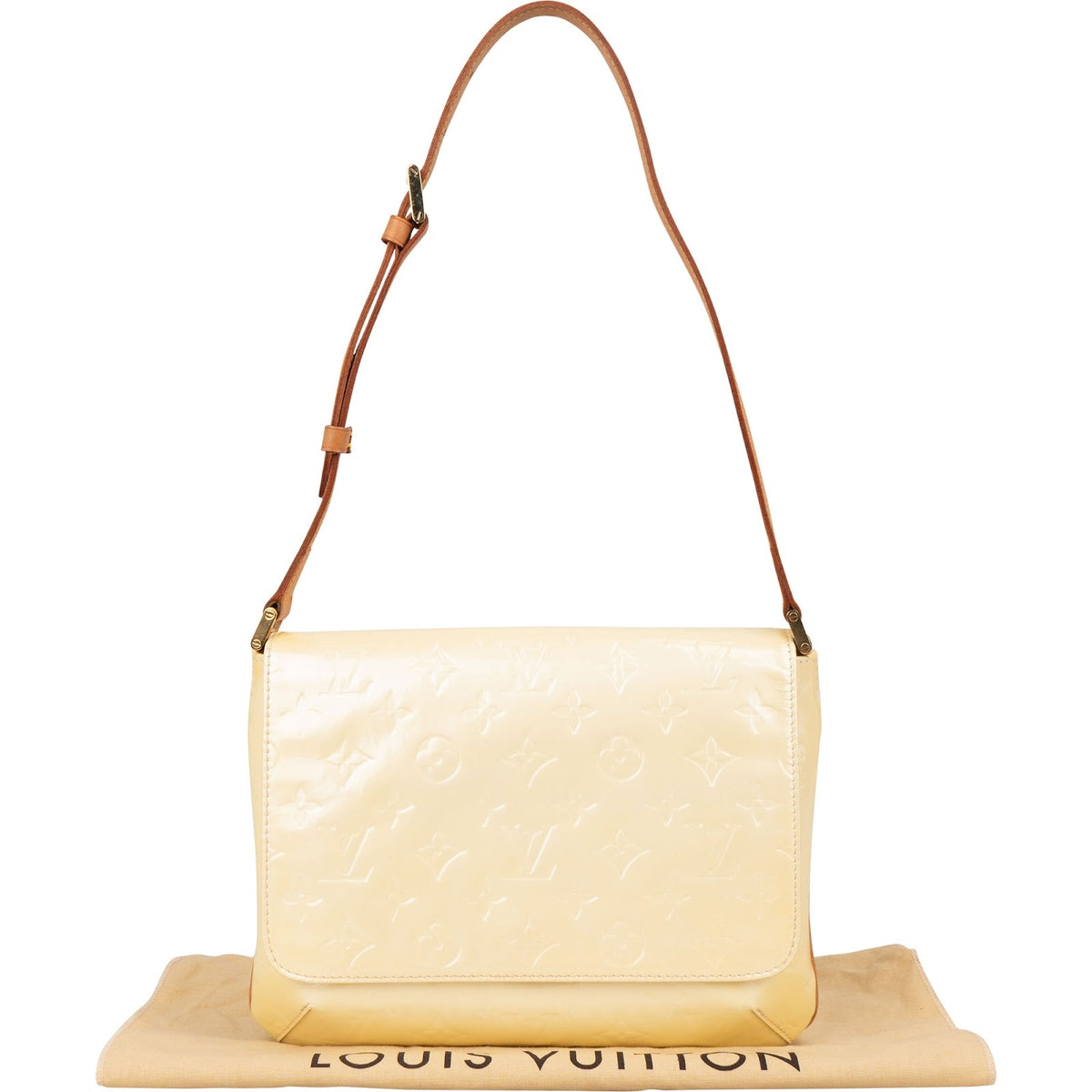 Louis Vuitton Thompson Street aus Monogram Vernis in Vanille – Ansicht 2