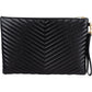 Saint Laurent Quilted Leather Large Monogram Clutch