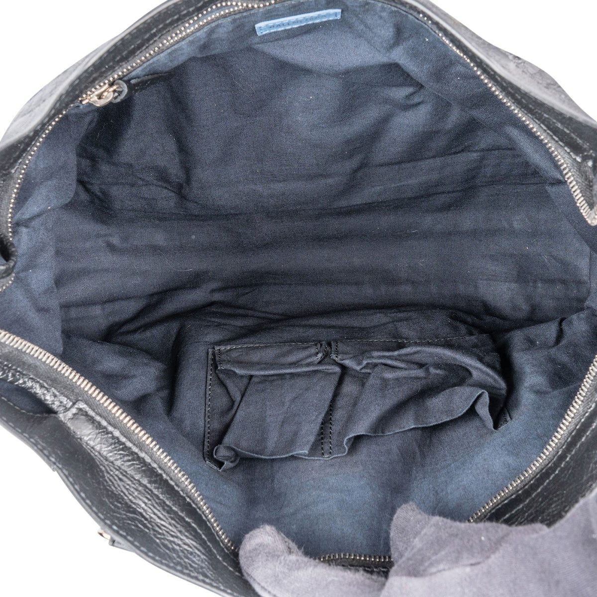 Balenciaga Black Arena Leather City Handbag