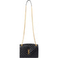 Saint Laurent Grain De Poudre Embossed Leather Envelope Crossbody Bag