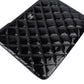Chanel Quilted Patent Leather CC Clutch