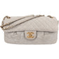Chanel Quilted Nubuc Easy Single Flap Shoulder Bag