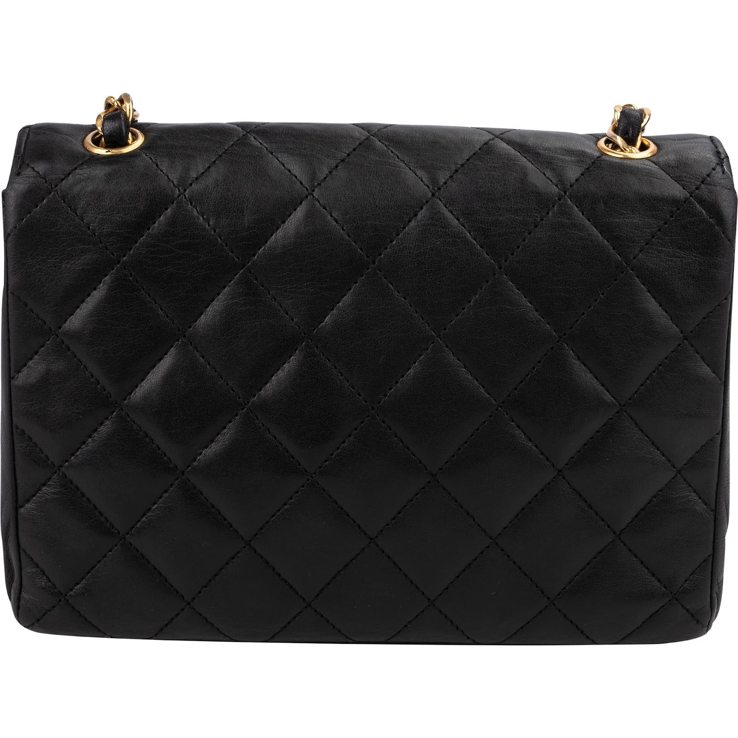 Chanel Quilted Lambskin CC Envelope Small 24K Gold Single Flap Crossbody Bag