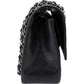 Chanel Quilted Caviar Leather Palladium Jumbo Double Flap Crossbody Bag