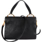 Miu Miu Black Madras Leather Top Handle Crossbody Handbag