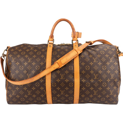 Louis Vuitton Monogram Canvas Keepall 55 Bandoulière Travel Bag