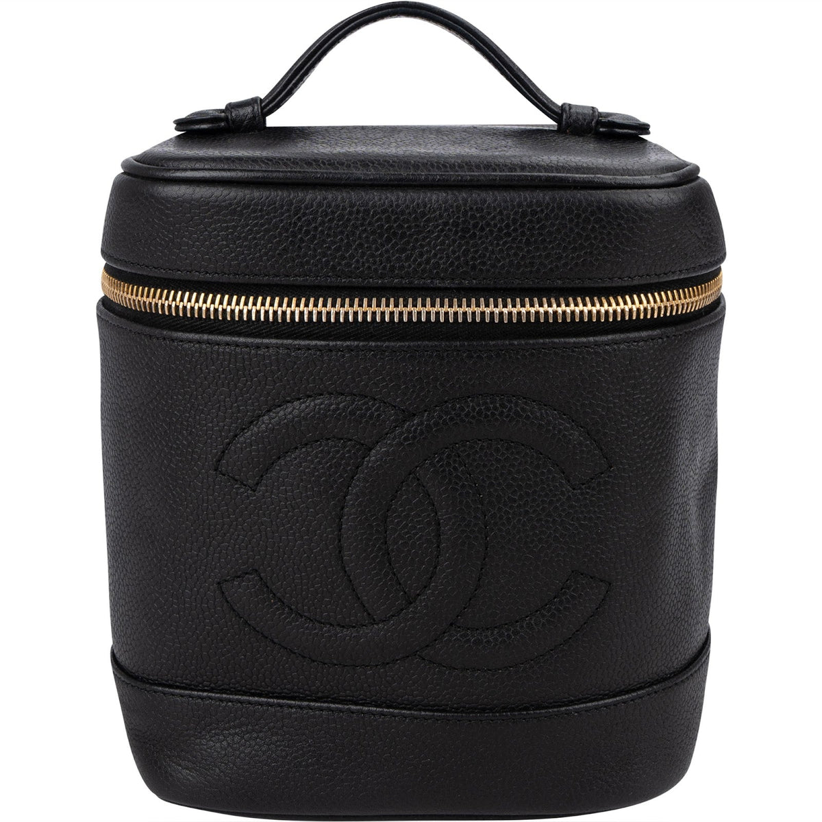 Chanel Caviar Leather CC Vanity Case Handbag