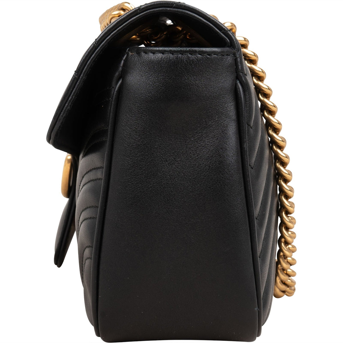 Gucci Chevron Leather GG Marmont Camera Crossbody Bag