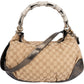 Gucci Monogram GG Bamboo Handle Shoulder Bag