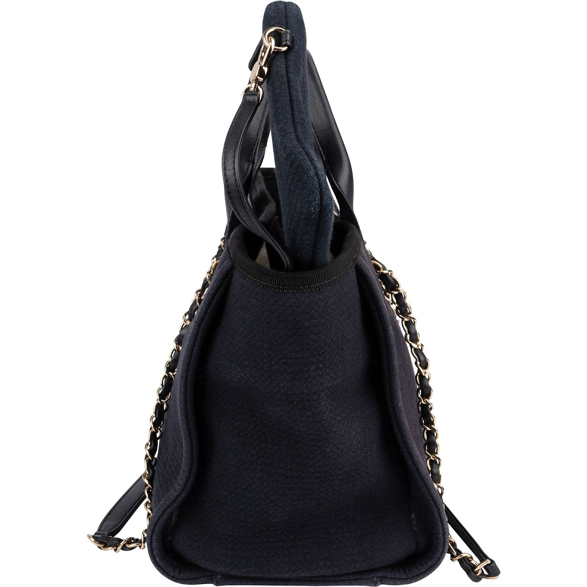 Chanel Canvas Deauville Small Tote Shoulder Bag