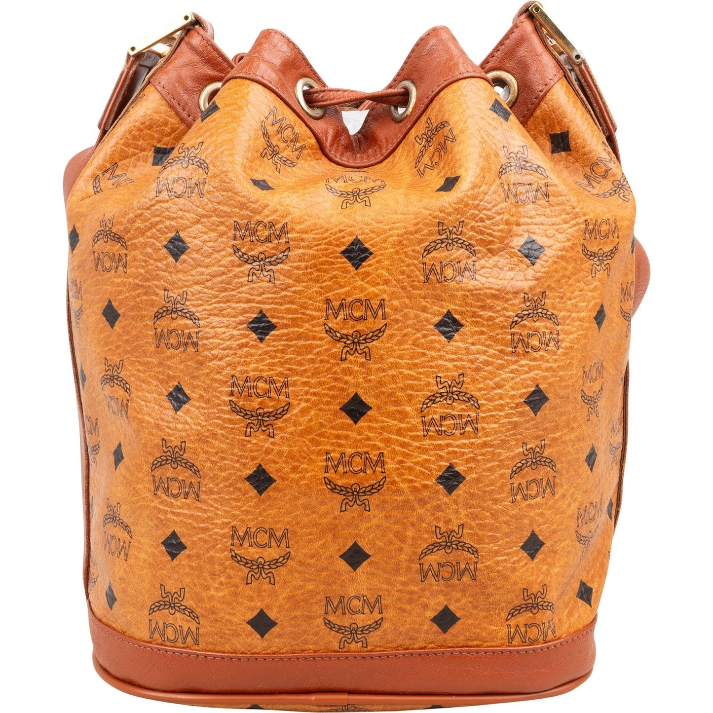 MCM Monogram Visetos Bucket Crossbody Bag